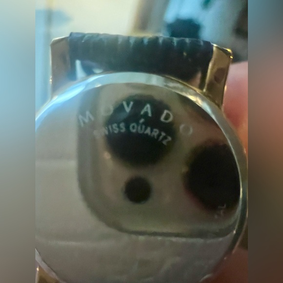 New In Box Vintage Movado Museum Watch Women 25mm Black Dial Gold Tone - Picture 6 of 12